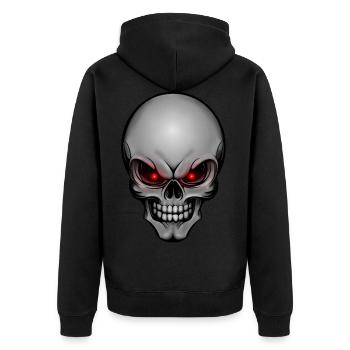 crâne 004 - Veste à capuche bio Premium Unisexe - noir - Dos - Nico (187cm)