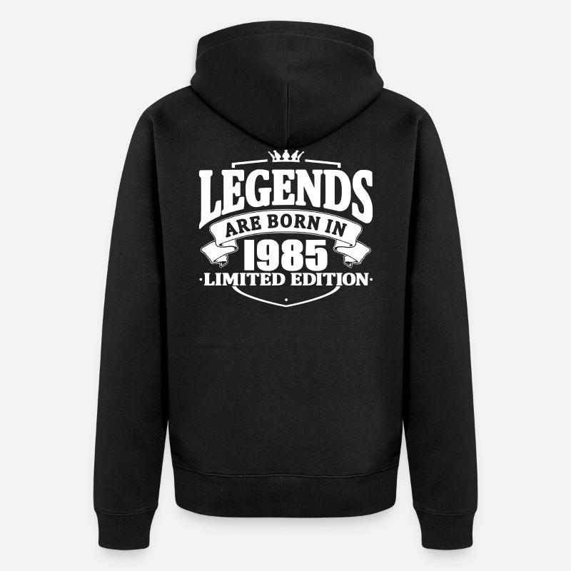 légendes sont nés en 1985 - Veste à capuche bio Premium Unisexe - noir
