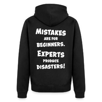 Lustig Lustiger Spruch Funny Geschenk Lustige - Unisex Premium Bio Zip Hoodie - Schwarz - Hinten - Nico (187cm)