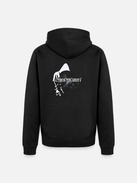 Cyber hacker, sécurité des t-shirts nerd freak bstyled - Veste à capuche bio Premium Unisexe - noir