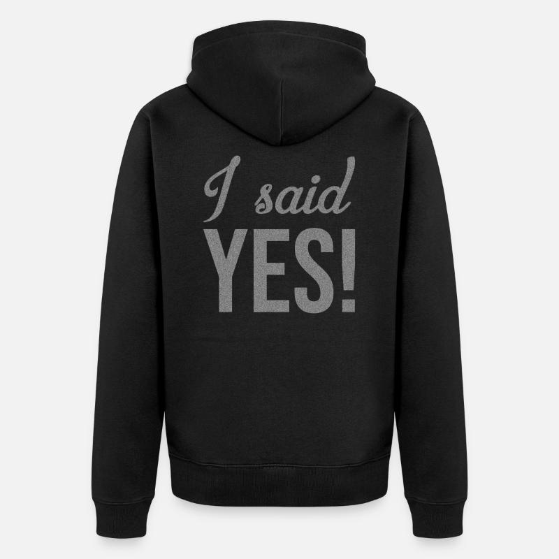 J'ai dit oui - Veste à capuche bio Premium Unisexe - noir