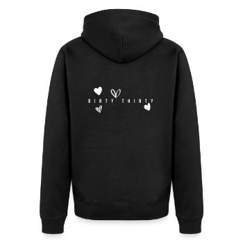 Dirty Thirty 30 Birthday Thirty Celebration Party - Unisex Premium Organic Zip Hoodie - black - Back - Nico (187cm)