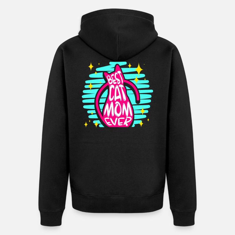 chats - Veste à capuche bio Premium Unisexe - noir