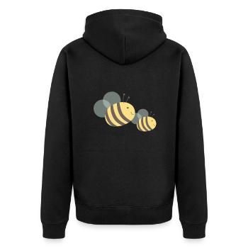 Bees Bees Beekeeper Insect Honey Wasp Bumblebee - Unisex Premium Organic Zip Hoodie - black - Back - Nico (187cm)