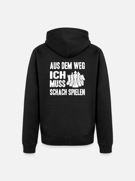 Schach - Unisex Premium Bio Zip Hoodie - Schwarz