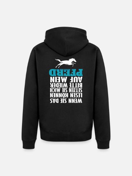 Horse riding Horse Horse riding - Unisex Premium Organic Zip Hoodie - black