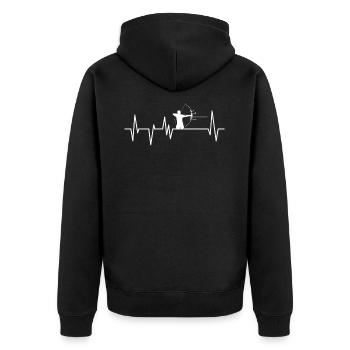 tir à l'arc - Veste à capuche bio Premium Unisexe - noir - Dos - Nico (187cm)