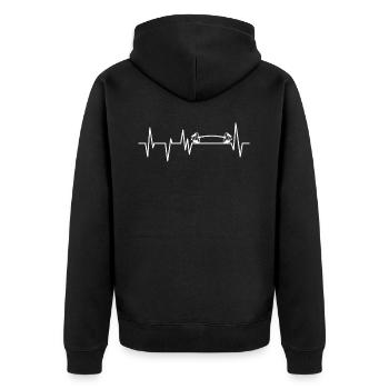 Remise en forme - Veste à capuche bio Premium Unisexe - noir - Dos - Nico (187cm)