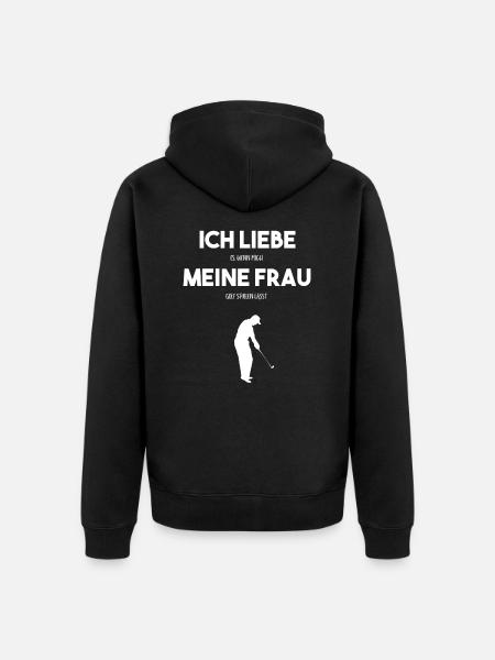 Golf Saying Golfer Golfing - Unisex Premium Organic Zip Hoodie - black
