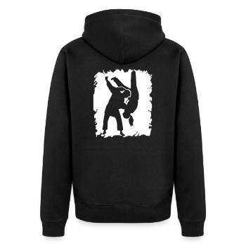 art martial - Veste à capuche bio Premium Unisexe - noir - Dos - Nico (187cm)