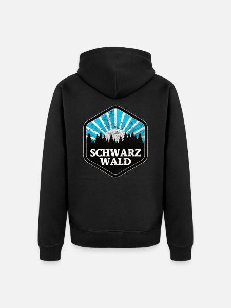 Schwarzwald Geschenkidee Urlaub Naturpark - Unisex Premium Bio Zip Hoodie - Schwarz