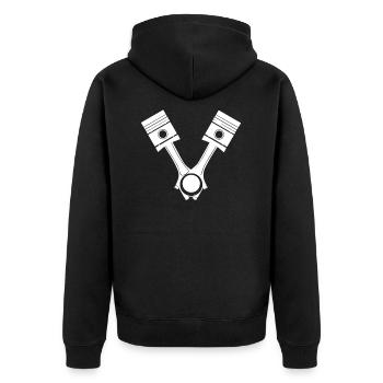 Auto Tuning Rennauto Tuner - Unisex Premium Organic Zip Hoodie - black - Back - Nico (187cm)