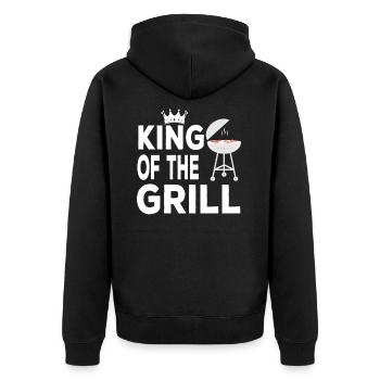 Barbecue Barbecue King Grill saison - Veste à capuche bio Premium Unisexe - noir - Dos - Nico (187cm)