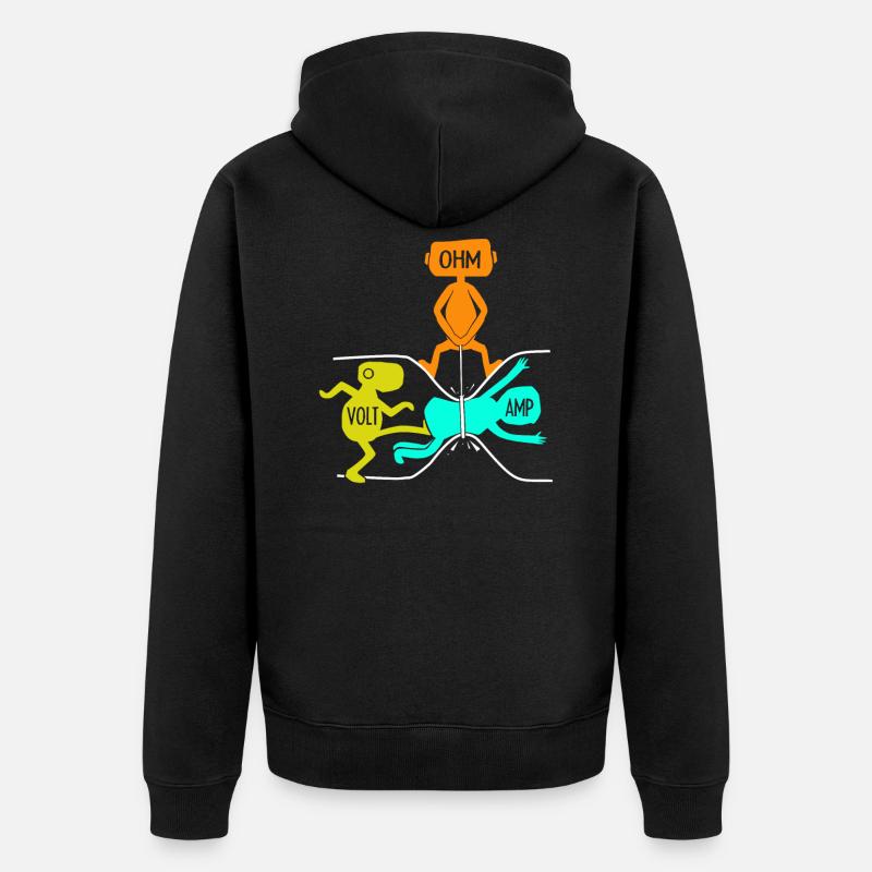 Prise d'électricien d'artisan - Veste à capuche bio Premium Unisexe - noir