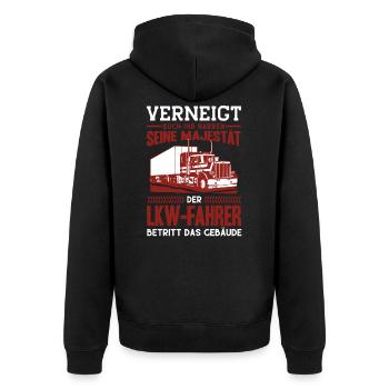 Driver Trucker Truck Truck Truck Driver Truck - Veste à capuche bio Premium Unisexe - noir - Dos - Nico (187cm)