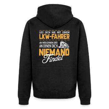 Camionneur camionneur camionneur - Veste à capuche bio Premium Unisexe - noir - Dos - Nico (187cm)