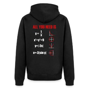 Professeur de mathématicien - Veste à capuche bio Premium Unisexe - noir - Dos - Nico (187cm)