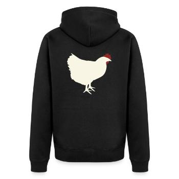 Farmer farming farmer farm - Unisex Premium Organic Zip Hoodie - black - Back - Nico (187cm)