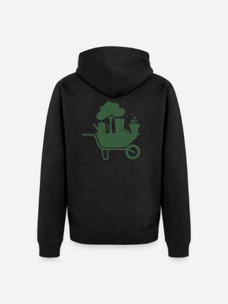 Garten - Unisex Premium Bio Zip Hoodie - Schwarz