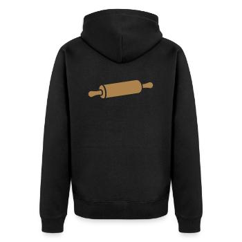 Baker pastry chef Baker baking cupcake - Unisex Premium Organic Zip Hoodie - black - Back - Nico (187cm)