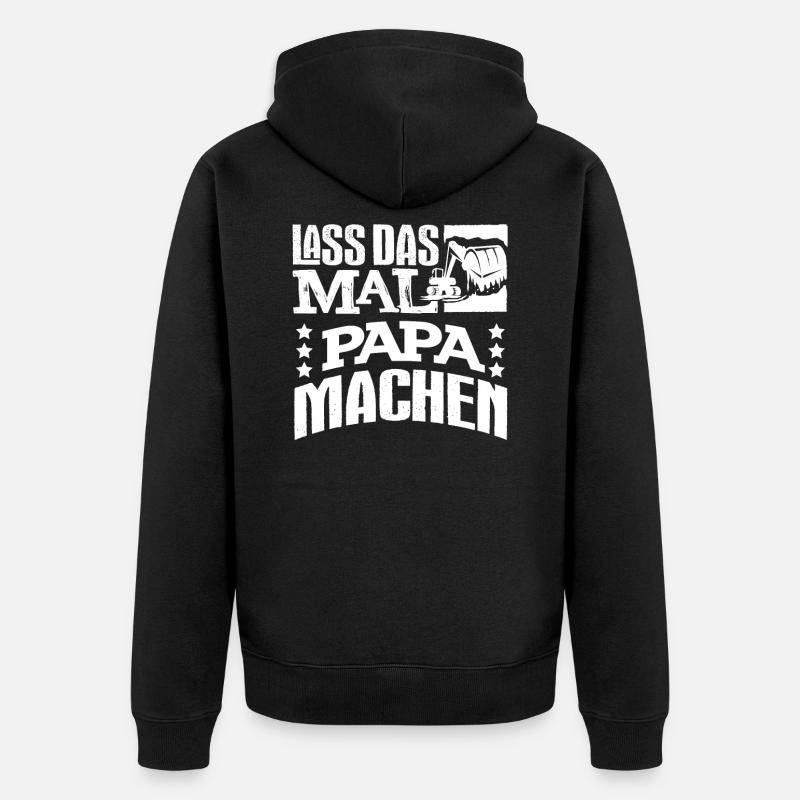 Bagger Baggerfahrer Baggern - Unisex Premium Bio Zip Hoodie - Schwarz