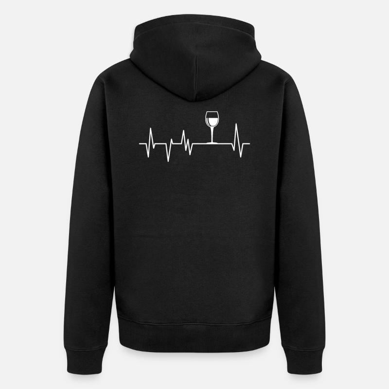 vin - Veste à capuche bio Premium Unisexe - noir