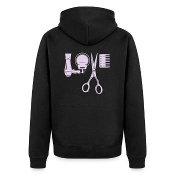 Coiffeur coiffeur coiffeur - Veste à capuche bio Premium Unisexe - noir - Dos - Nico (187cm)