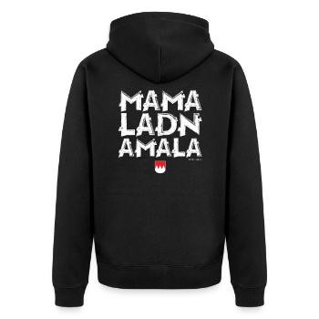 Mamaladnamala Franconian gift idea - Unisex Premium Organic Zip Hoodie - black - Back - Nico (187cm)