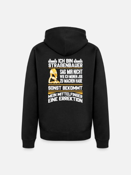 Construction site construction worker construction - Unisex Premium Organic Zip Hoodie - black