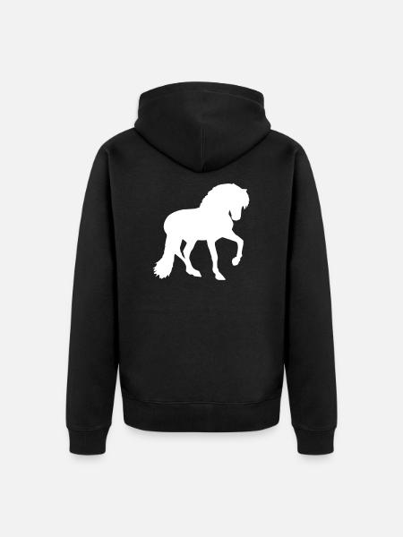 chevaux - Veste à capuche bio Premium Unisexe - noir