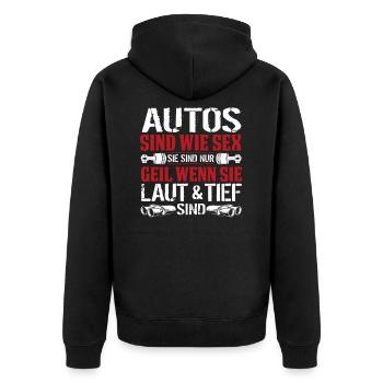 Tuner tuning mechanic - Unisex Premium Organic Zip Hoodie - black - Back - Nico (187cm)