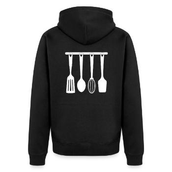 cuisine - Veste à capuche bio Premium Unisexe - noir - Dos - Nico (187cm)