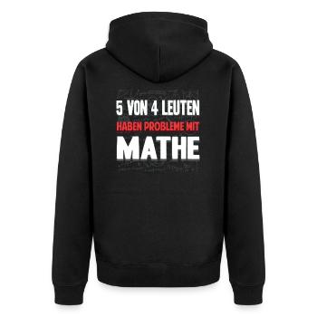 Math mathematician student - Unisex Premium Organic Zip Hoodie - black - Back - Nico (187cm)