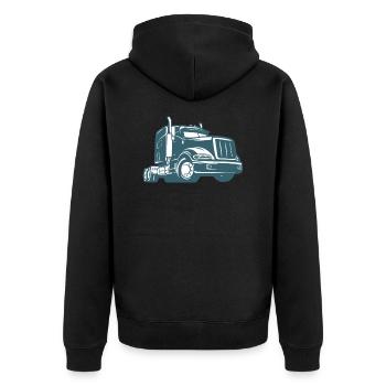 camion - Veste à capuche bio Premium Unisexe - noir - Dos - Nico (187cm)