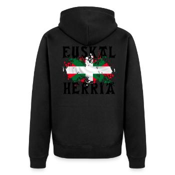Euskal Herria - Pays Basque 86 - Veste à capuche bio Premium Unisexe - noir - Dos - Nico (187cm)