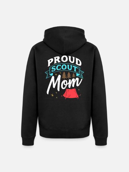 Fière maman scoute - Veste à capuche bio Premium Unisexe - noir