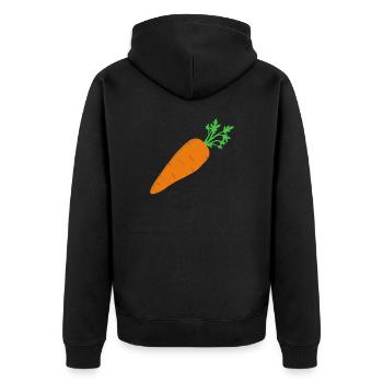 Carotte - Veste à capuche bio Premium Unisexe - noir - Dos - Nico (187cm)