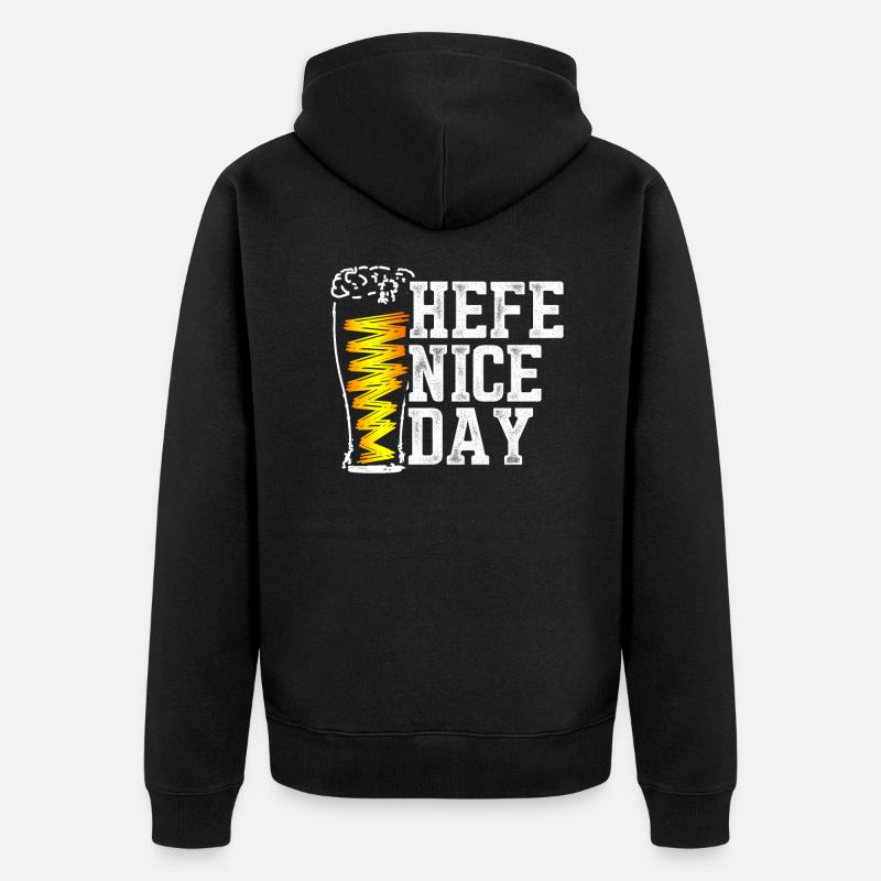 Weißbier Hefebier Bier Spruch - Unisex Premium Bio Zip Hoodie - Schwarz