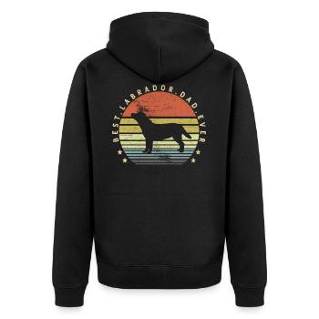 Best Labrador Dad Ever Hundepapa Hund Hundebesitze - Unisex Premium Bio Zip Hoodie - Schwarz - Hinten - Nico (187cm)