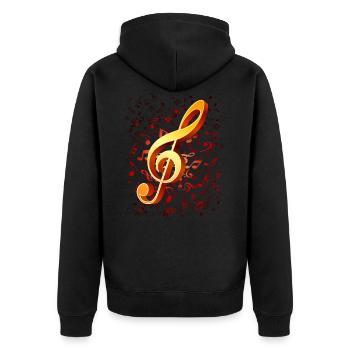 Musicien de musique Clef Treble Clef - Veste à capuche bio Premium Unisexe - noir - Dos - Nico (187cm)