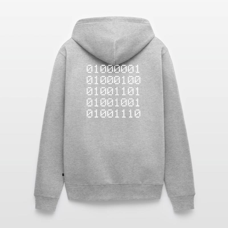 Admin Binary Binary Code Coder Computer Scientist Binary 01 Unisex Premium Organic Zip Hoodie