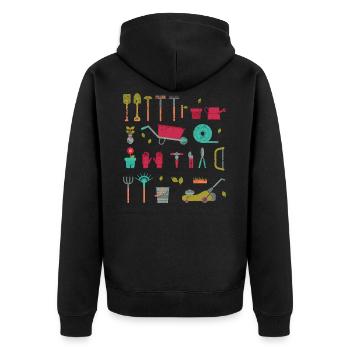 Jardinier paysagiste Evolution Horticulture - Veste à capuche bio Premium Unisexe - noir - Dos - Nico (187cm)
