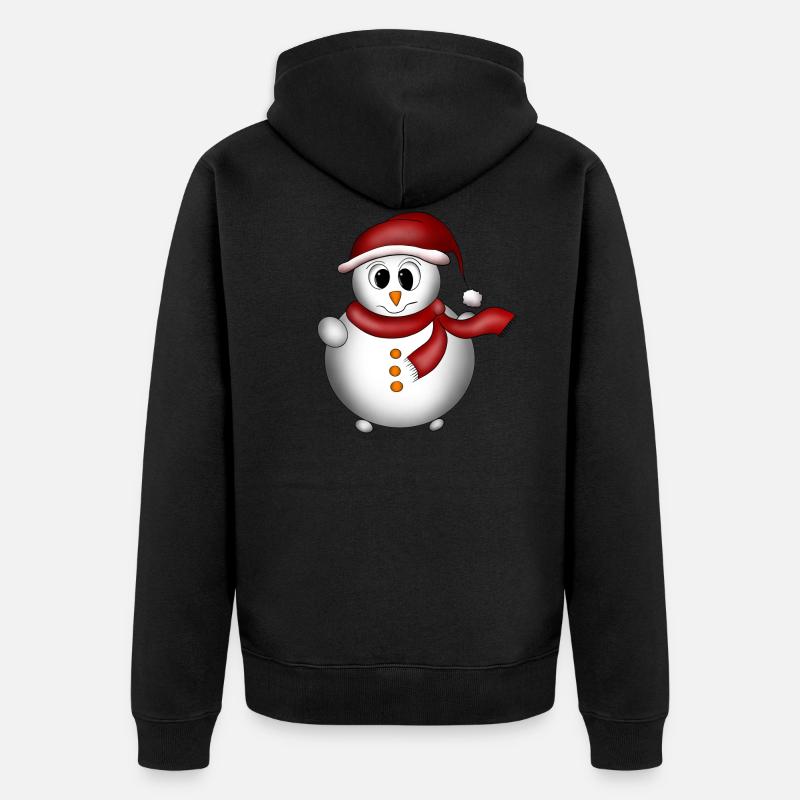 Bonhomme de neige - Veste à capuche bio Premium Unisexe - noir
