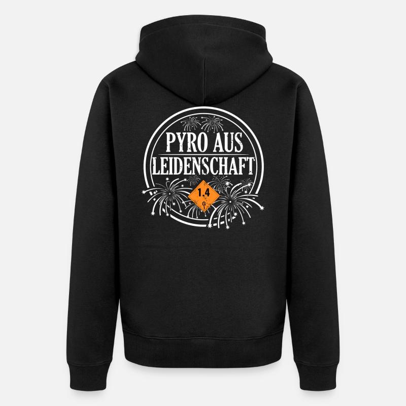 Pyro par passion - Veste à capuche bio Premium Unisexe - noir