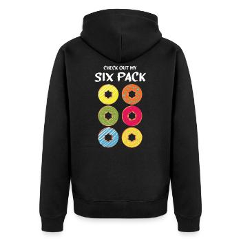 Donut Washboard Abs Six Pack Cadeau drôle - Veste à capuche bio Premium Unisexe - noir - Dos - Nico (187cm)