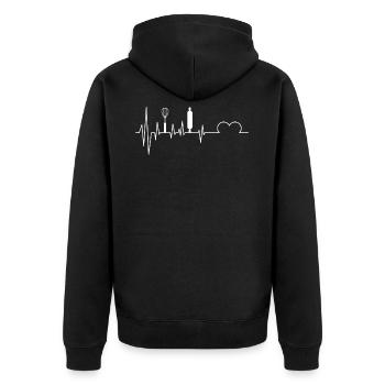 Bäckerin Evolution Backen Bäcker Kuchen Cupcake Ge - Unisex Premium Bio Zip Hoodie - Schwarz - Hinten - Nico (187cm)