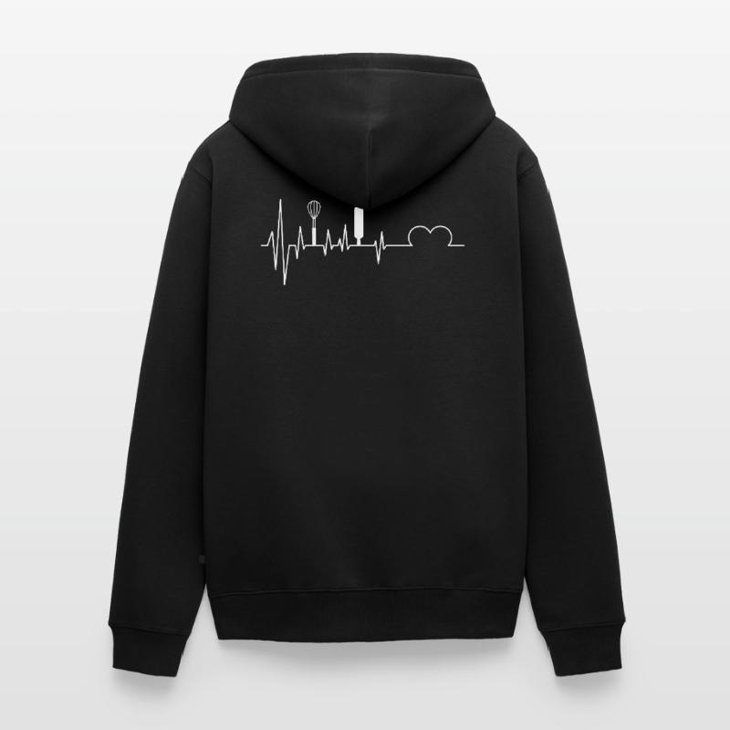 Bäckerin Evolution Backen Bäcker Kuchen Cupcake Ge Unisex Premium Bio Zip Hoodie
