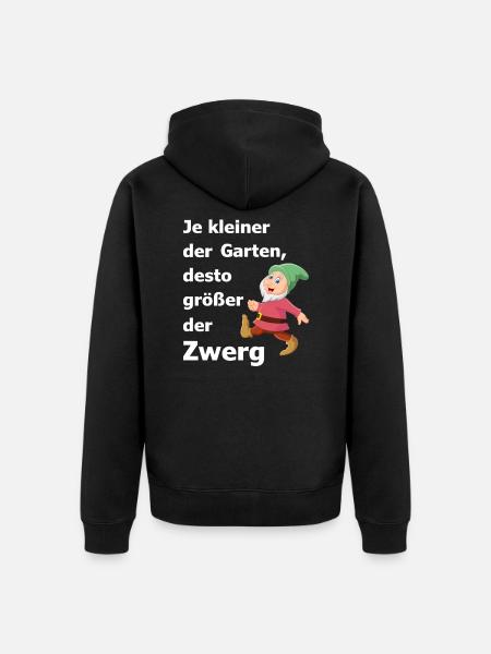 Garten Zwerg - Unisex Premium Bio Zip Hoodie - Schwarz