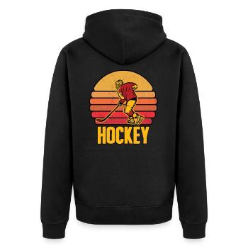 Hockey hockey bâtons de hockey cadeau d’équipe - Veste à capuche bio Premium Unisexe - noir - Dos - Nico (187cm)