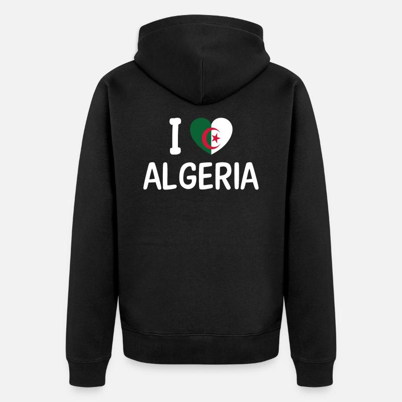 i love algeria - Veste à capuche bio Premium Unisexe - noir